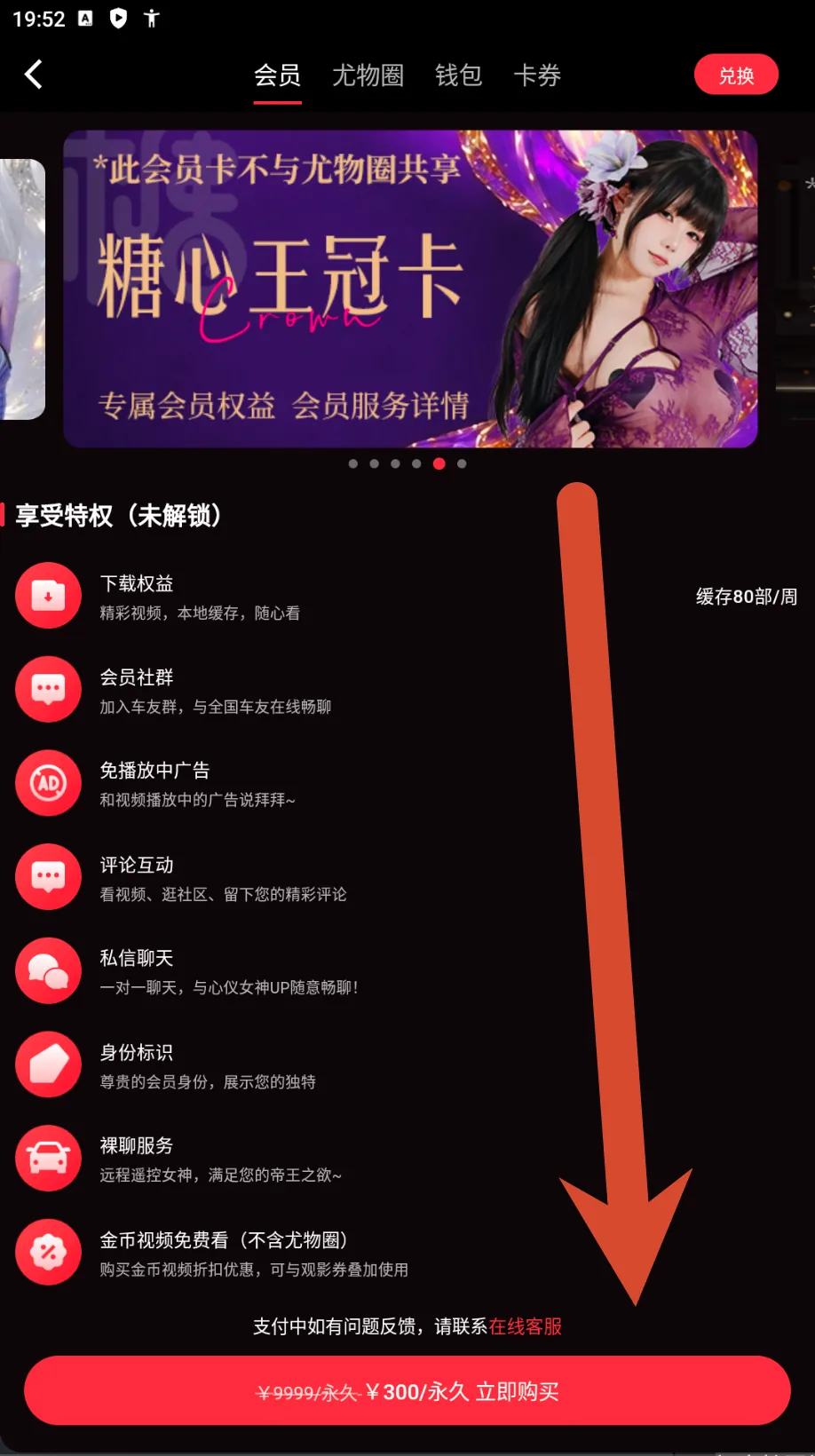 糖心Vlog皇冠会员卡价格截图